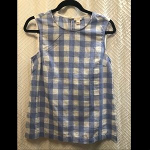 JCrew plaid shell tank top